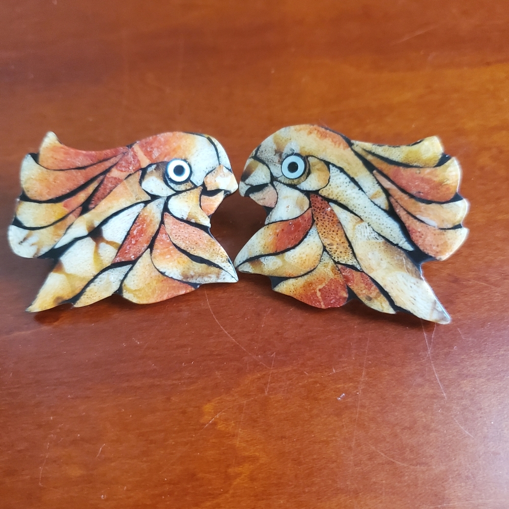 VINTAGE PARROT 🦜 COCKATIEL 🦜 COCKATOO EARRINGS